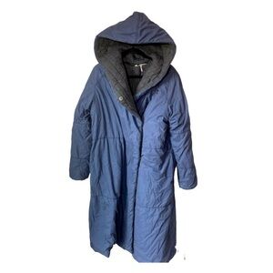 Free People Blue Puffer Coat Small